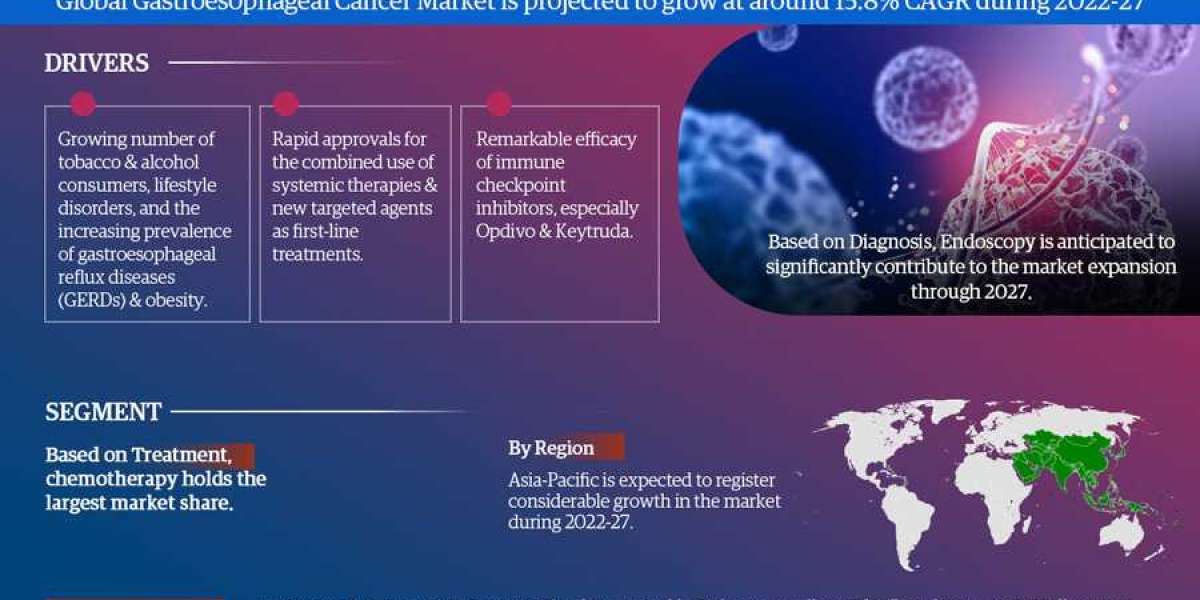 Global Gastroesophageal Cancer Treatment Market Trend, Size, Share, Trends, Growth, Report and Forecast 2022-2027